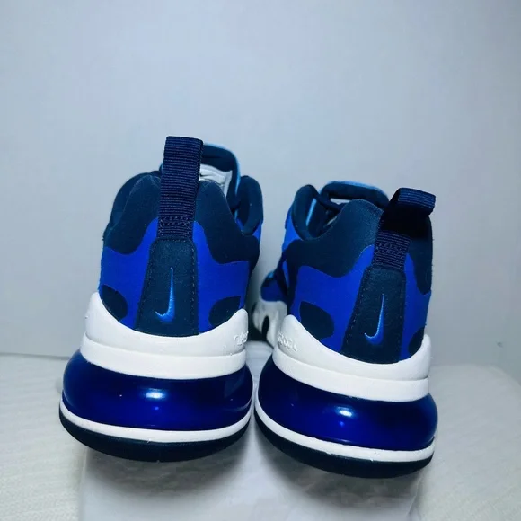 Nike Air max 270 React Triple Blue Athletic Shoes - Picture 4 of 7